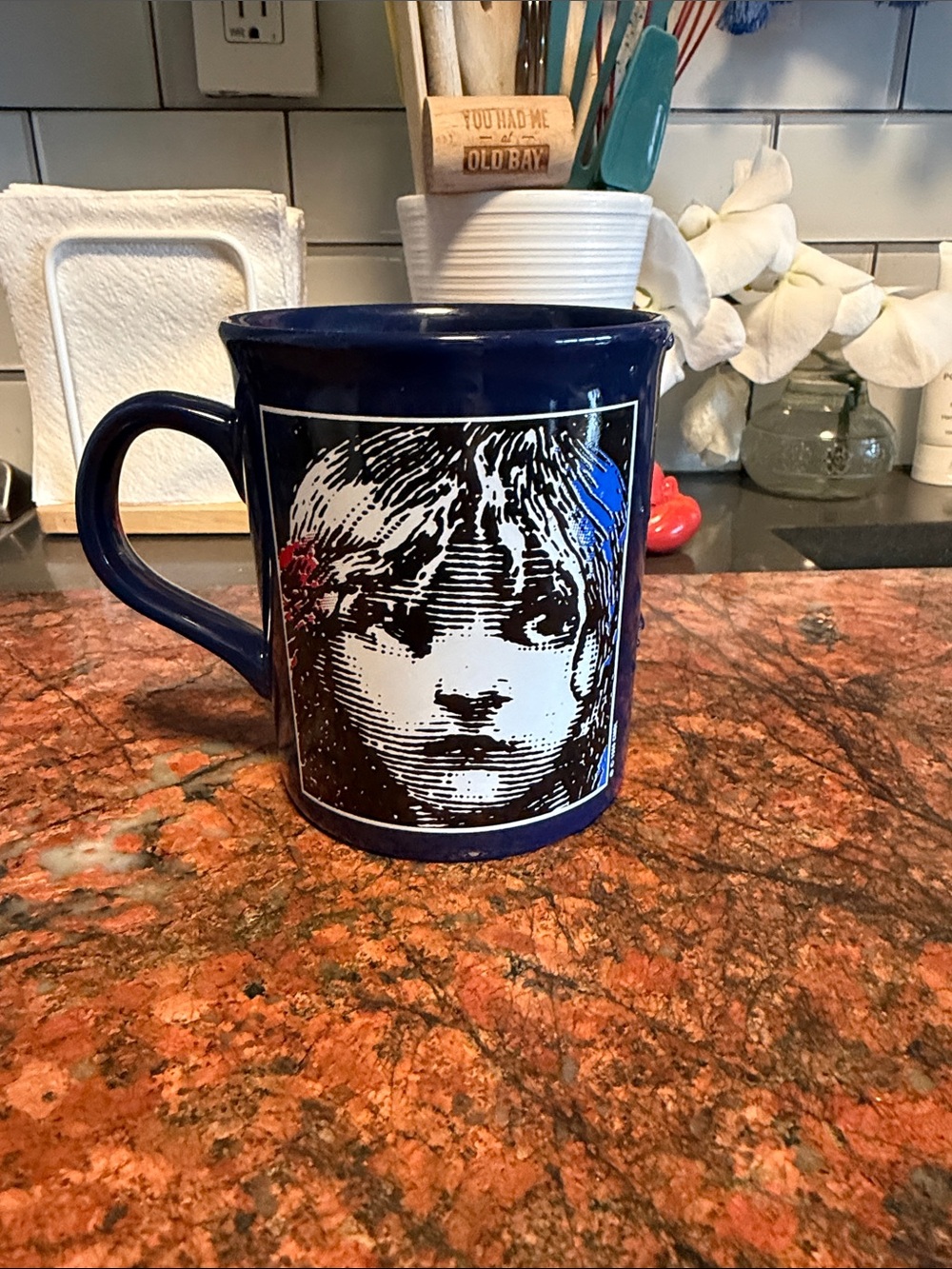 Les Miserables - Blue Ceramic Portrait Mug - 8 oz